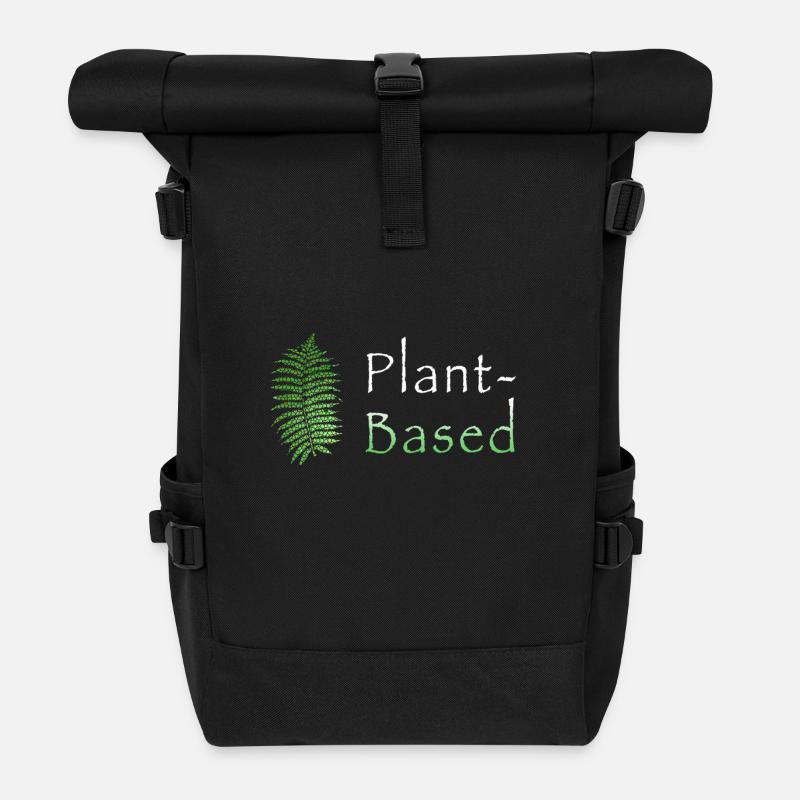 Plant-Based - Roll Top Backpack - black