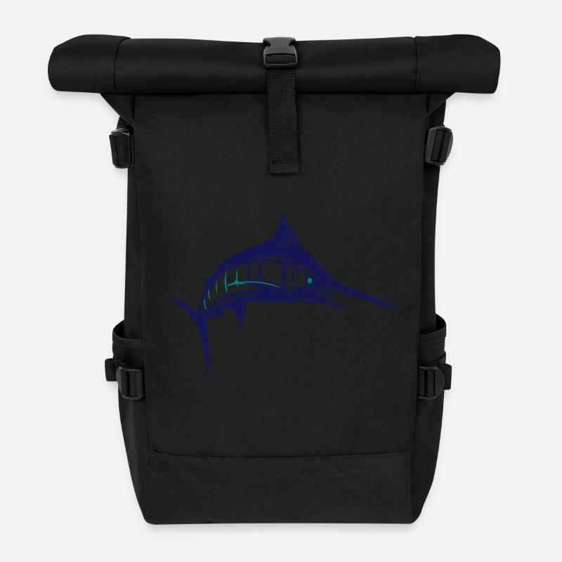 swordfish - Rolltop Rucksack - Schwarz