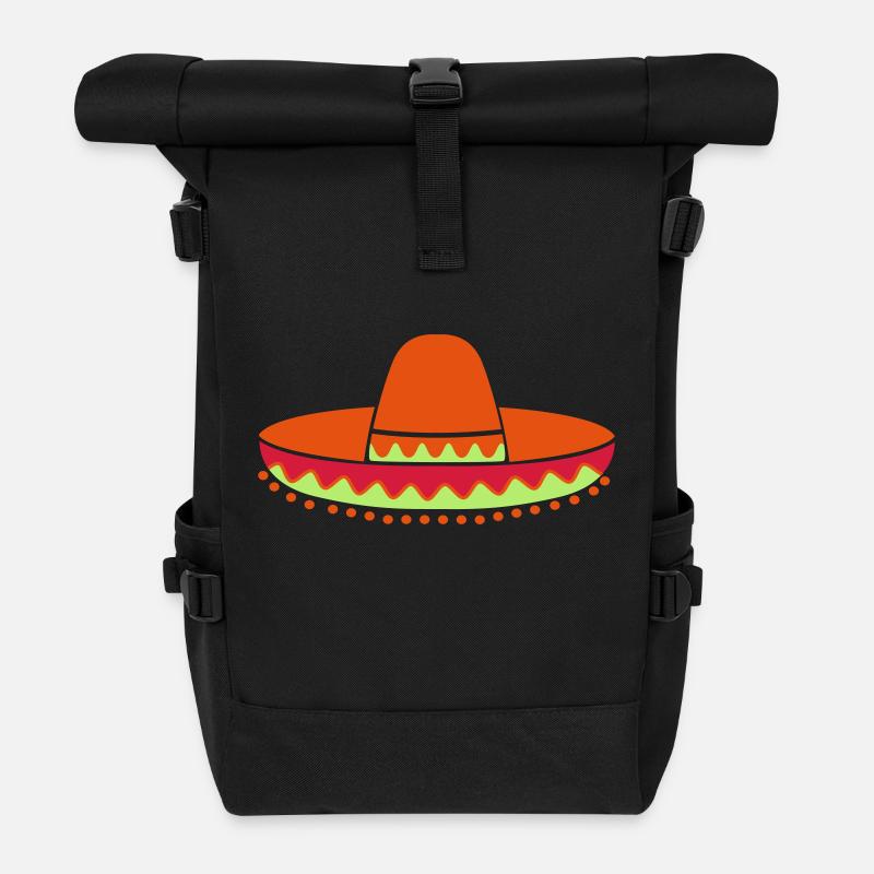 sombrero - Rolltop Rucksack - Schwarz