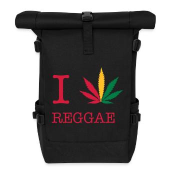 reggae - Rolltop Rucksack - Schwarz - Vorne