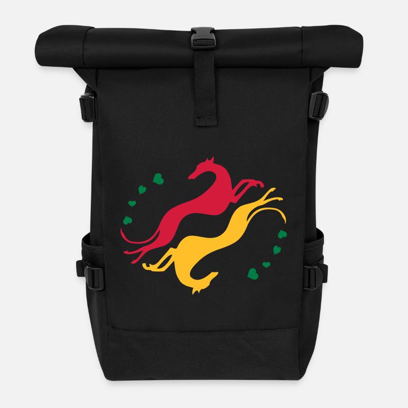 Windhundrennen Wäschetrockner - Rolltop Rucksack - Schwarz