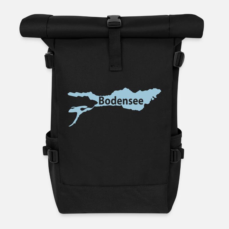 bodensee - Rolltop Rucksack - Schwarz