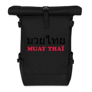 Muay Thai - Roll Top Backpack - black - Front
