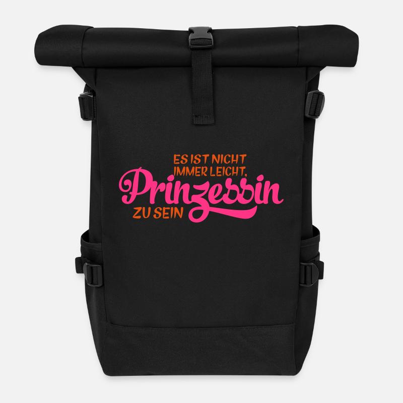 Prinzessin - Rolltop Rucksack - Schwarz