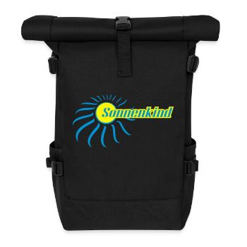 sonnenkind2ca_mit_kontur - Rolltop Rucksack - Schwarz - Vorne