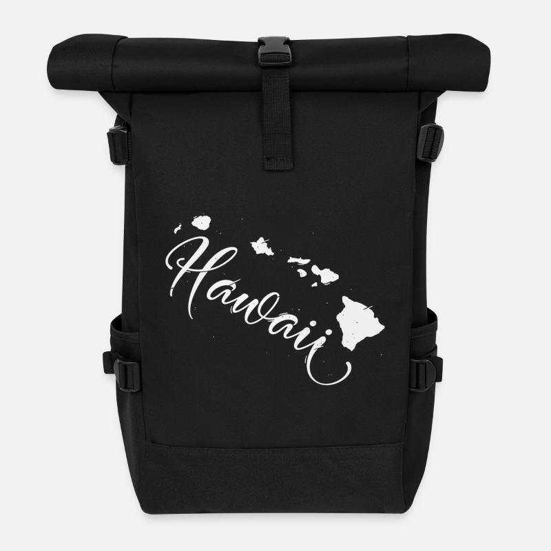 Hawaii - Rolltop Rucksack - Schwarz