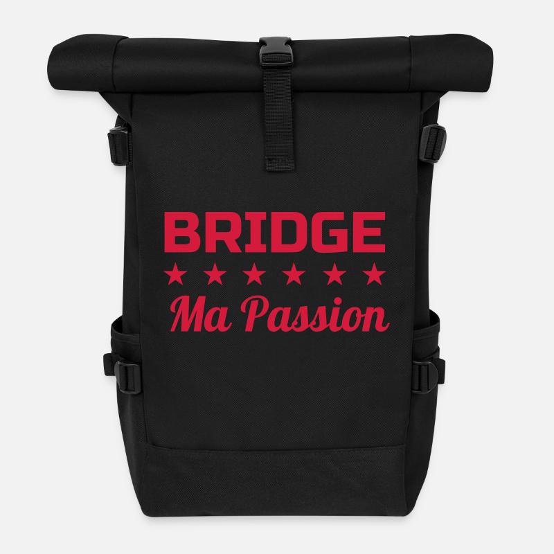 bridge / giocatore / gioco / whist - Zaino Rolltop - nero