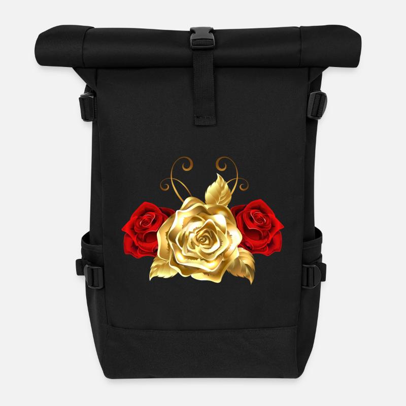 Rose d’Or - Sac à dos roll top - noir