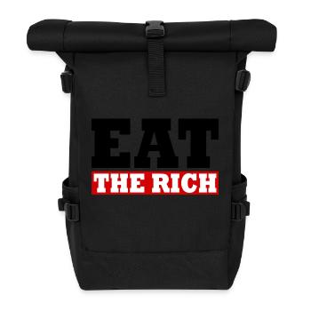 Eat the rich - Roll Top Backpack - black - Front