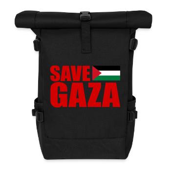 Save gaza - Roll Top Backpack - black - Front