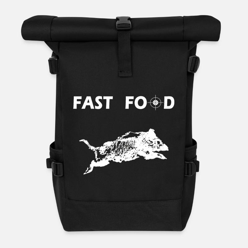 lustige Jagdsprüche - Rolltop Rucksack - Schwarz