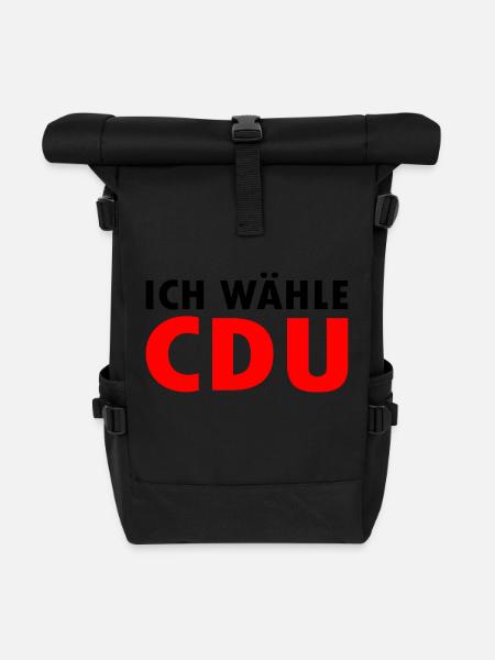 Ich wähle cdu - Rolltop Rucksack - Schwarz