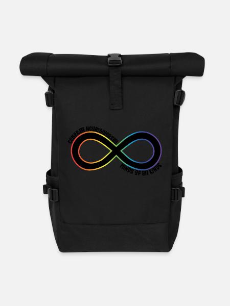 Neurodiversität - Rolltop Rucksack - Schwarz
