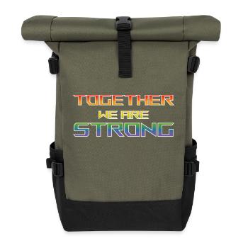 ensemble nous sommes Strong pride chemise noire - Sac à dos roll top - olive/noir - Devant