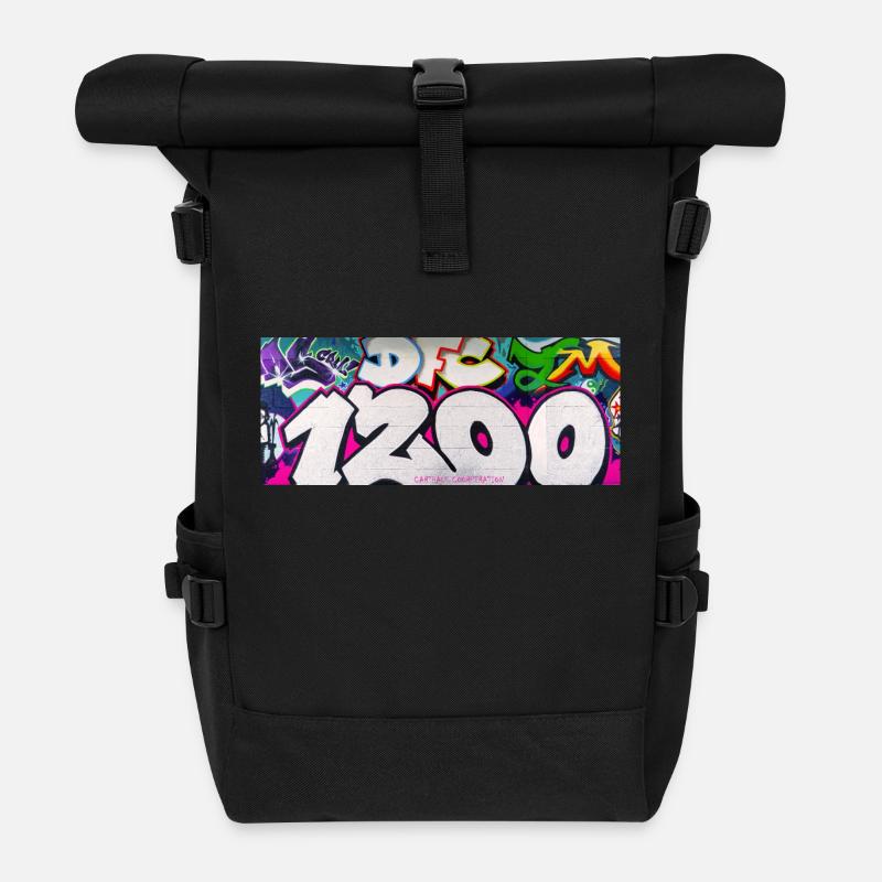 1200 GRAVITY EDIT_1 - Rolltop Rucksack - Schwarz
