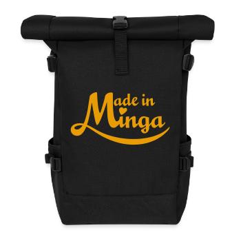 Made in Minga - Born in Munich - Roll Top Backpack - black - Front