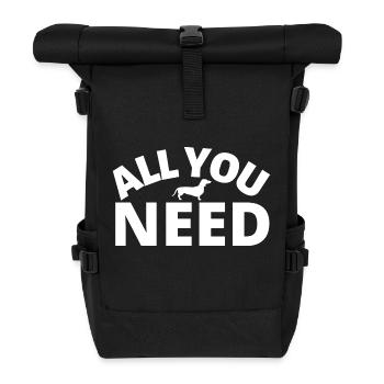 tout ce dont vous avez besoin Teckel Chien Teckel - Sac à dos roll top - noir - Devant