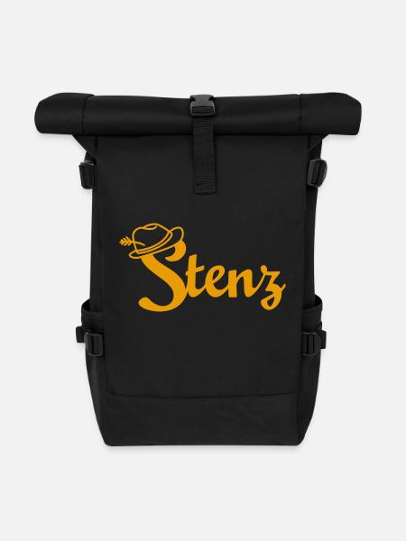 stenz gelb - Rolltop Rucksack - Schwarz