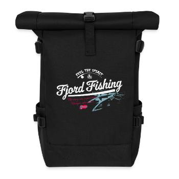 Fjord Fishing - Norway - Norge - Norwegen - Roll Top Backpack - black - Front