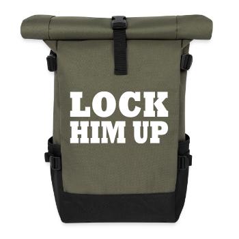 Lock him up - Roll Top Backpack - olive/black - Front