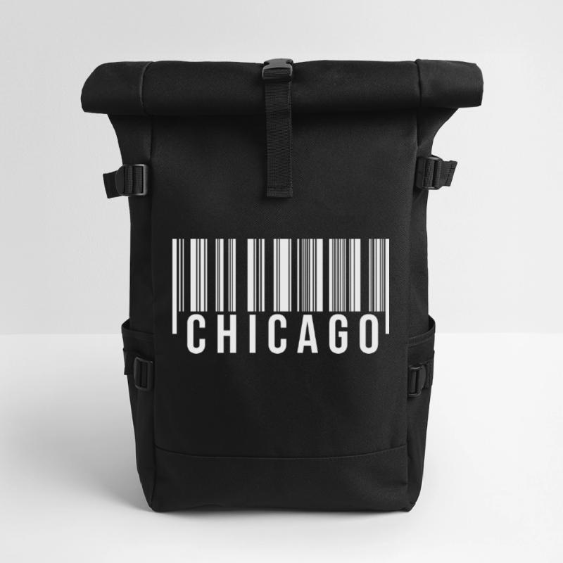 Code à barres de Chicago1 Sac à dos roll top