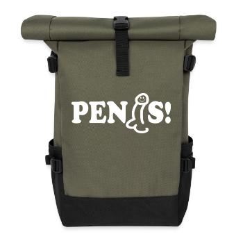 Penis - Rolltop Rucksack - Olive/Schwarz - Vorne