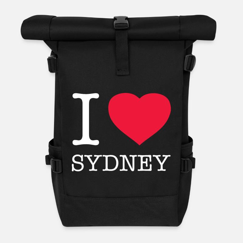 I LOVE SYDNEY - Rolltop Rucksack - Schwarz
