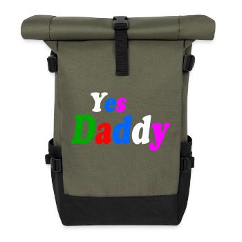 Yes daddy - Roll Top Backpack - olive/black - Front