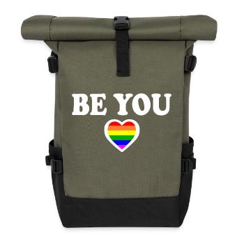 Be you - Roll Top Backpack - olive/black - Front