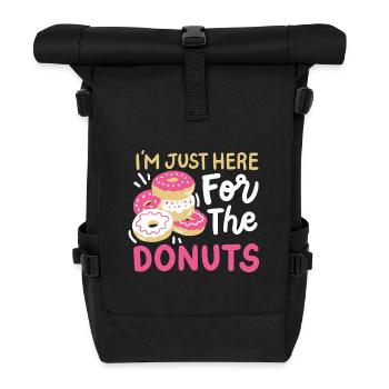Donuts Donut-Liebhaber - Rolltop Rucksack - Schwarz - Vorne