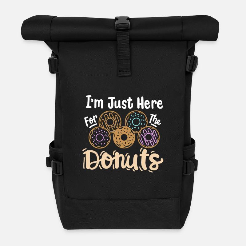 Donuts Donut-Liebhaber - Rolltop Rucksack - Schwarz