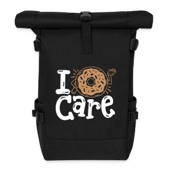 Donut Donut-Wortspiel - Rolltop Rucksack - Schwarz - Vorne