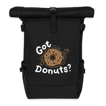 Donuts Donut-Liebhaber - Rolltop Rucksack - Schwarz - Vorne
