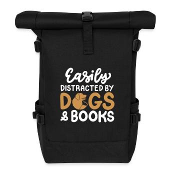 Hundebesitzer Buchliebhaber - Rolltop Rucksack - Schwarz - Vorne
