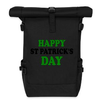 happy st patrick's day - Sac à dos roll top - noir - Devant