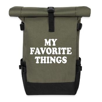 my favorite things - Rolltop Rucksack - Olive/Schwarz - Vorne