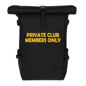 private club members only - Rolltop Rucksack - Schwarz - Vorne