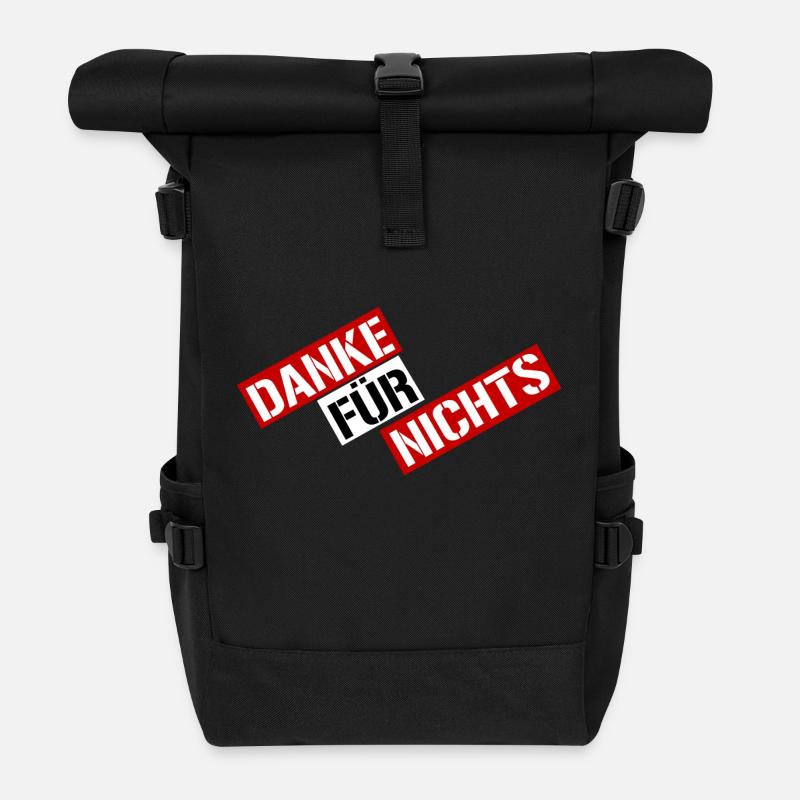 Thank you - Roll Top Backpack - black