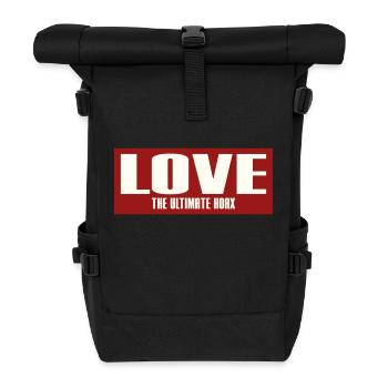 LOVE - THE ULTIMATE HOAX - Roll Top Backpack - black - Front