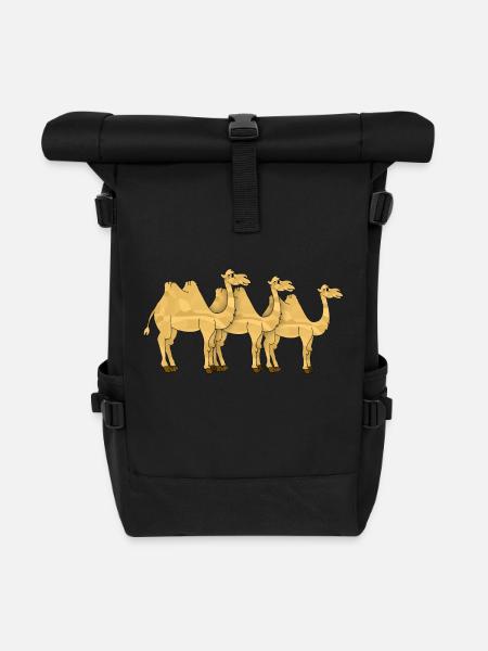 Chameaux - Sac à dos roll top - noir