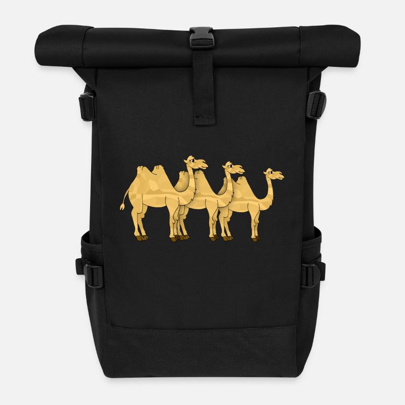 Kamele - Rolltop Rucksack - Schwarz