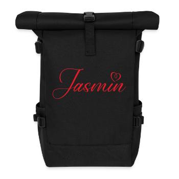 jasmin name herz - Rolltop Rucksack - Schwarz - Vorne