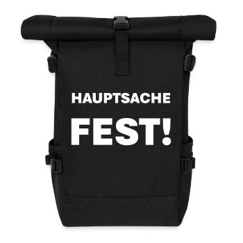 Hautsache fest - Rolltop Rucksack - Schwarz - Vorne