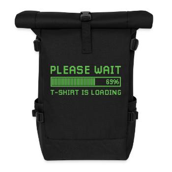 Bitte warten, das Design lädt. - Rolltop Rucksack - Schwarz - Vorne