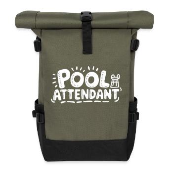 Lifeguard feeling - Roll Top Backpack - olive/black - Front