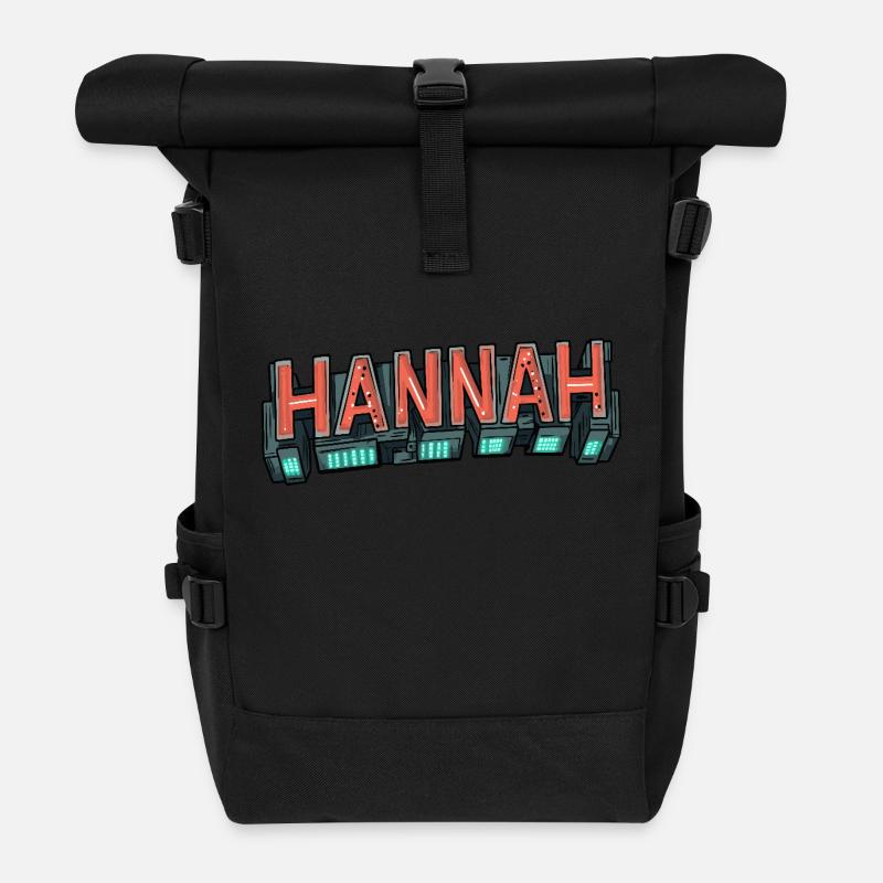 :: Hannah :: - Rolltop Rucksack - Schwarz