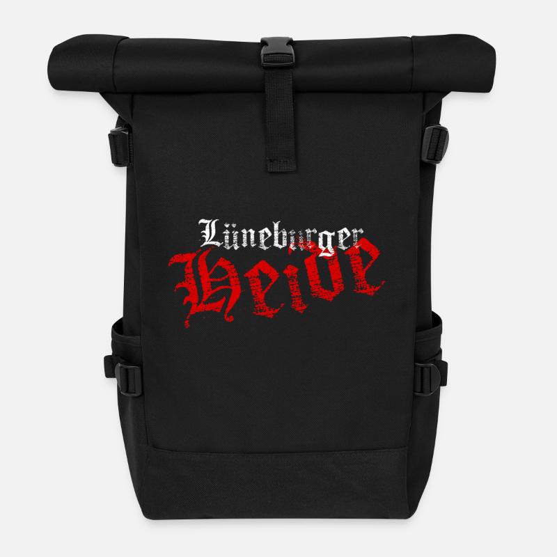 Lüneburger Heide - Rolltop Rucksack - Schwarz