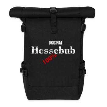 original Hessebub - Rolltop Rucksack - Schwarz - Vorne