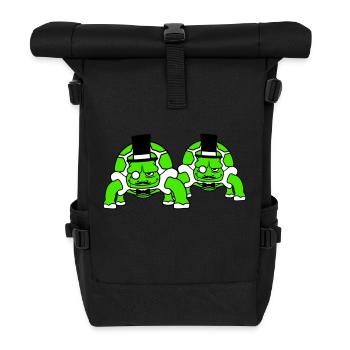2 M. Tortues M. Messieurs Rich Chapeau haut de forme - Sac à dos roll top - noir - Devant