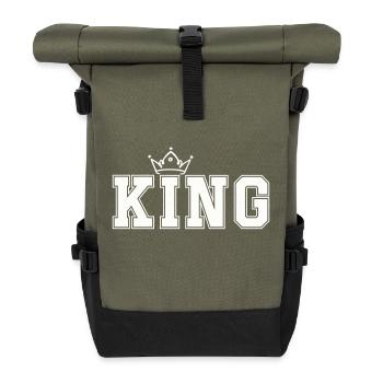 King - Roll Top Backpack - olive/black - Front